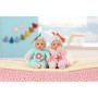 BABY born Bebelus Ingeras 18 cm cu zornaitoare si clema de prins la carut sau patut cu hainute roz sau albastre